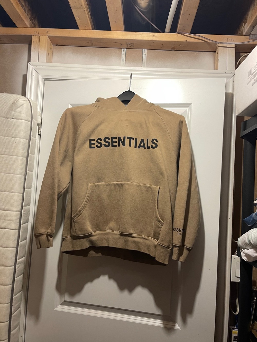 Essentials fear of god tan hoodie